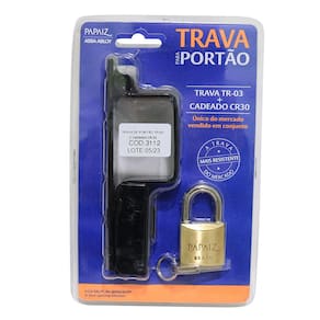 Trava De Portão Tr-03 Com Cadeado Cr30 Papaiz