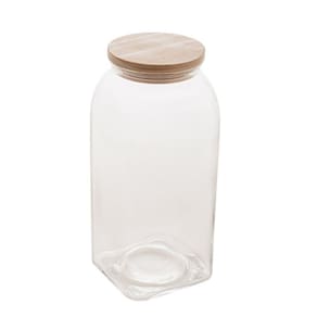 Porta Mantimento de Vidro com Tampa de Bambu 1,8L - Lyor