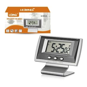 Relógio De Mesa Digital Calendário Cromômetro E Despertador