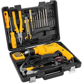 Furadeira De Impacto 1/2`` Fiv 519 Jogo Com 19 Acessórios 220v Vonder