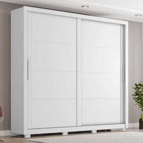 Guarda Roupa Casal 2 Portas 4 Gavetas Premier Branco