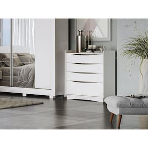 Cômoda 3 Gavetas e 1 Gaveta Kappesberg Branco