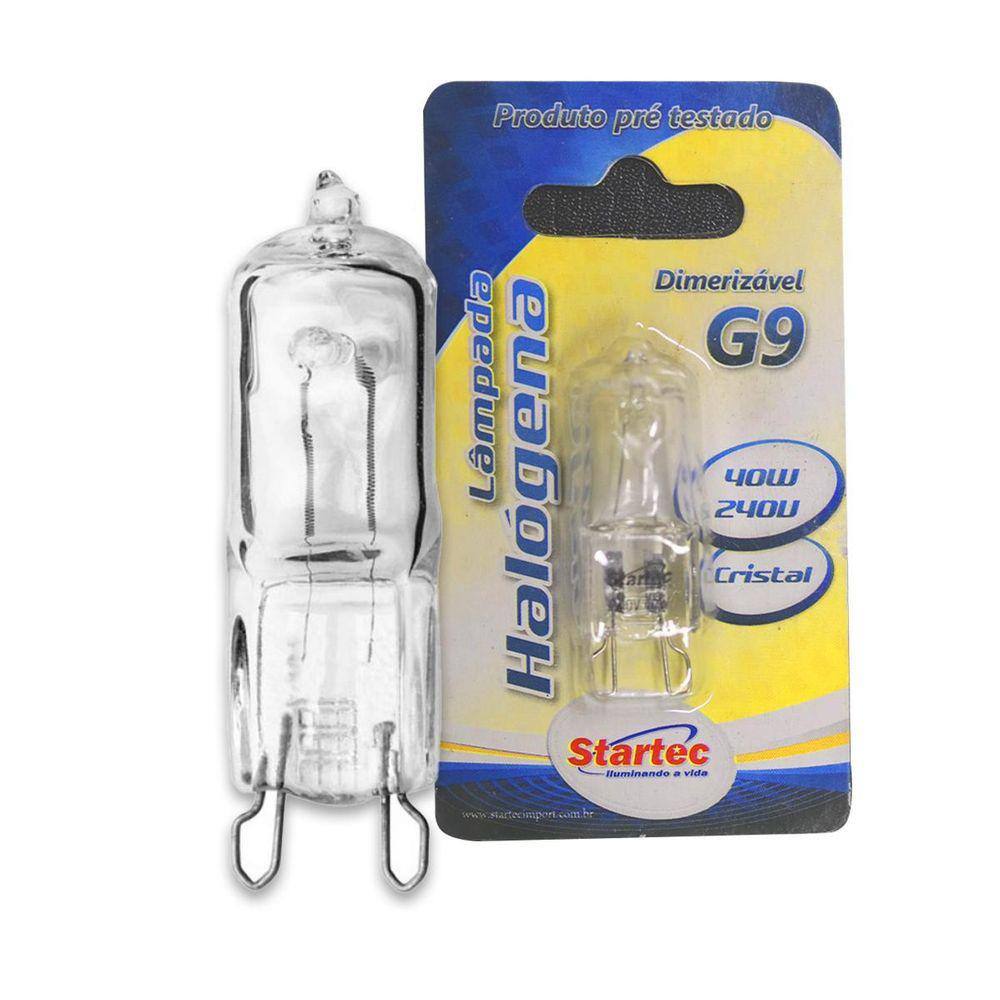 Lâmpada G9 Halógena 60W Bipino 2700K Luz Quente - 110V