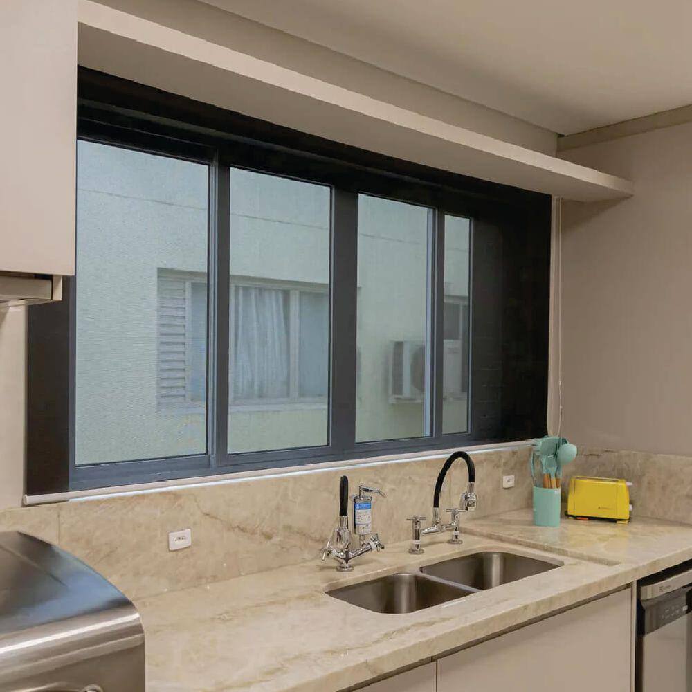 Persiana Rolo Screen 3% Preto - 2,40m x 2,40m