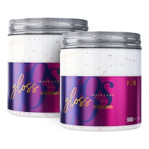 Kit 02 Máscara De Tratamento Hair Care Gloss Fox 500g