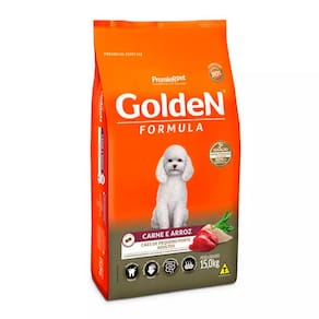 Ração Golden Fórmula Cães Adultos Mini Bits Carne E Arroz - 15Kg