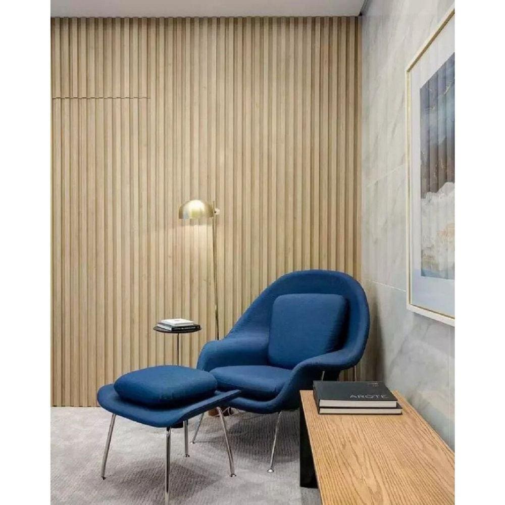 Kit Painel Ripado MDF 4 Placas 5x1,5x250cm 0,5m² Casablanca Roble Marroml