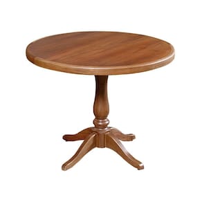 Mesa De Jantar Redonda Rústica 1M Madalena - Castanho - Marrom