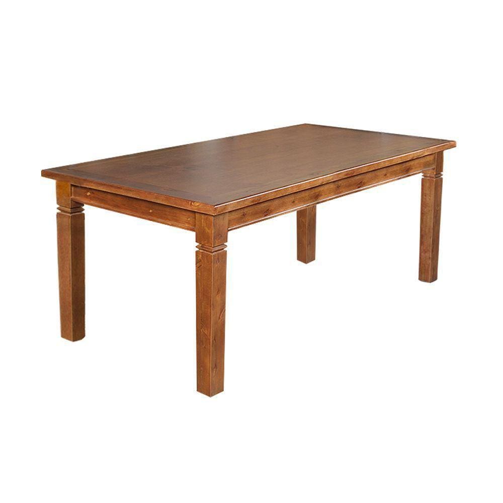 Mesa De Jantar Retangular 180X80Cm Rústica Aurora - Castanho - Marrom