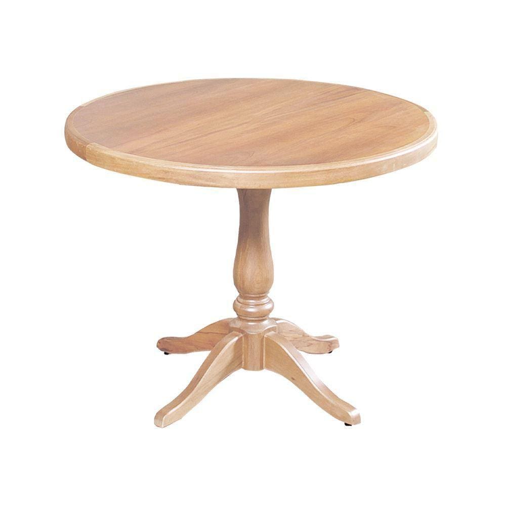 Mesa De Jantar Redonda Rústica 80Cm Madalena - Natural - Bege