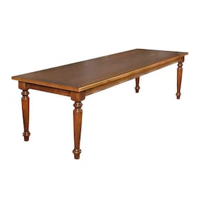 Mesa De Jantar Leonora Retangular 294X100Cm Em Rústica - Castranho - Marrom