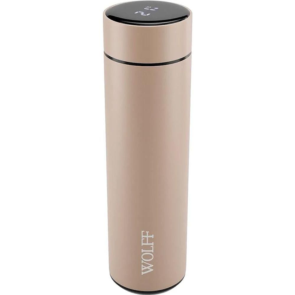 Garrafa Térmica Nude de Aço Inox C/ Termômetro em Led 500ml 29117 - Wolff