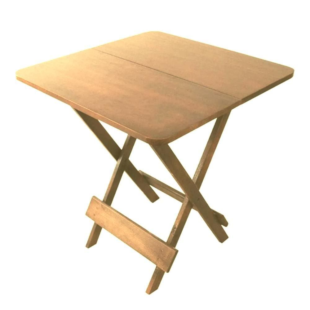 Mesa Dobrável 2 Partes Madeira 70X70cm So Mesas So Cadeiras