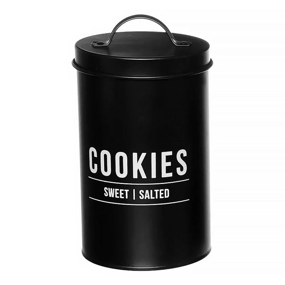 Pote para Biscoito Manhattan em Aço Galvanizado Preto 1,7 Litros POTE179PT - Hauskraft