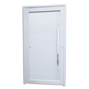 Porta de PVC Pivotante Lambri 216x120cm Tecplus100 Brimak Branco