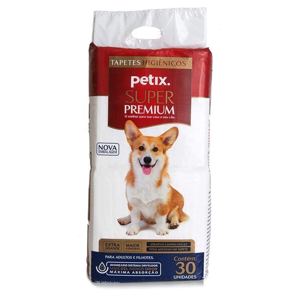 Tapete Higienico Super Premium Petix Para Cães - 30 Unidades