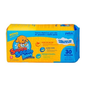Tapete Higienico Cães Super Secão Baby Petix C/30 Unidades
