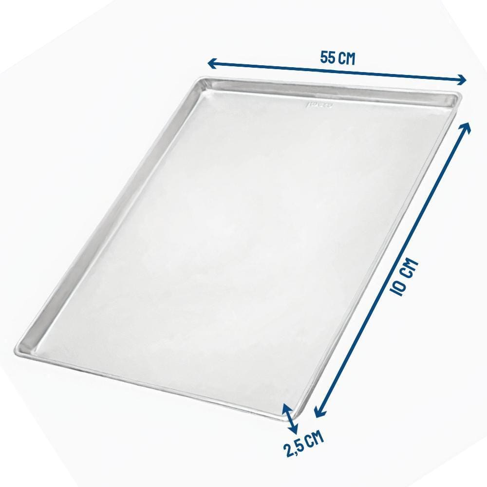 Assadeira 60X80 De Pao Doce Plana Lisa Aluminio Estampada - Imeca