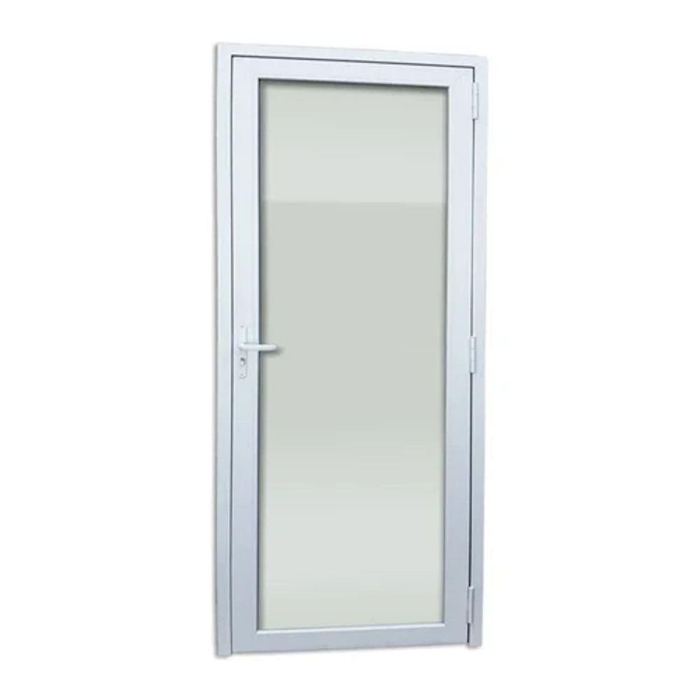 Porta de PVC 216x90cm Com 1 vidro Temperado ITEC Brimak Branco