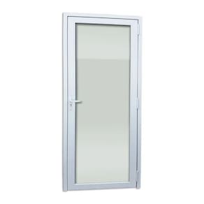 Porta de PVC  216x90cm Com 1 vidro Temperado ITEC Brimak Branco