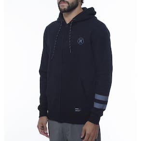 Moletom Hurley Aberto Circle Icon BP Oversize WT23 Preto