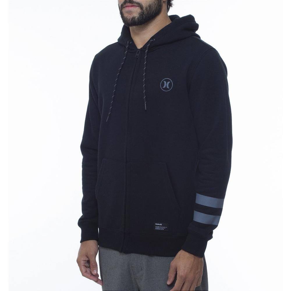 Moletom Hurley Aberto Circle Icon BP Oversize WT23 Preto