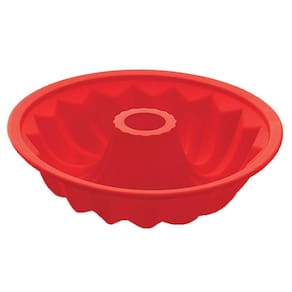 Forma de Silicone para Pudim 25,5cm Vermelha SLCN-004VM - Hauskraft