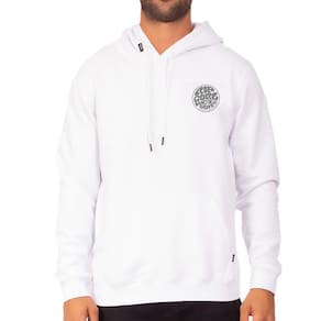 Moletom Rip Curl Canguru Round Logo WT23 Masculino Branco
