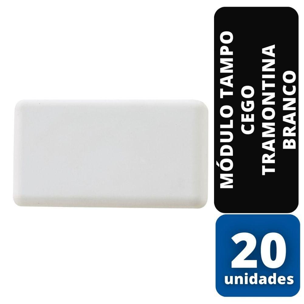KIT C/ 20 Módulo Tampo Cego Tramontina Branco