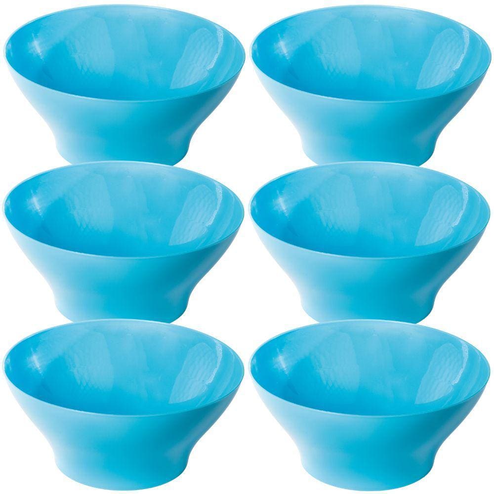 Tigela de plástico para sobremesa 410ml Neon azul com 6 unidades Plasutil ref.4343
