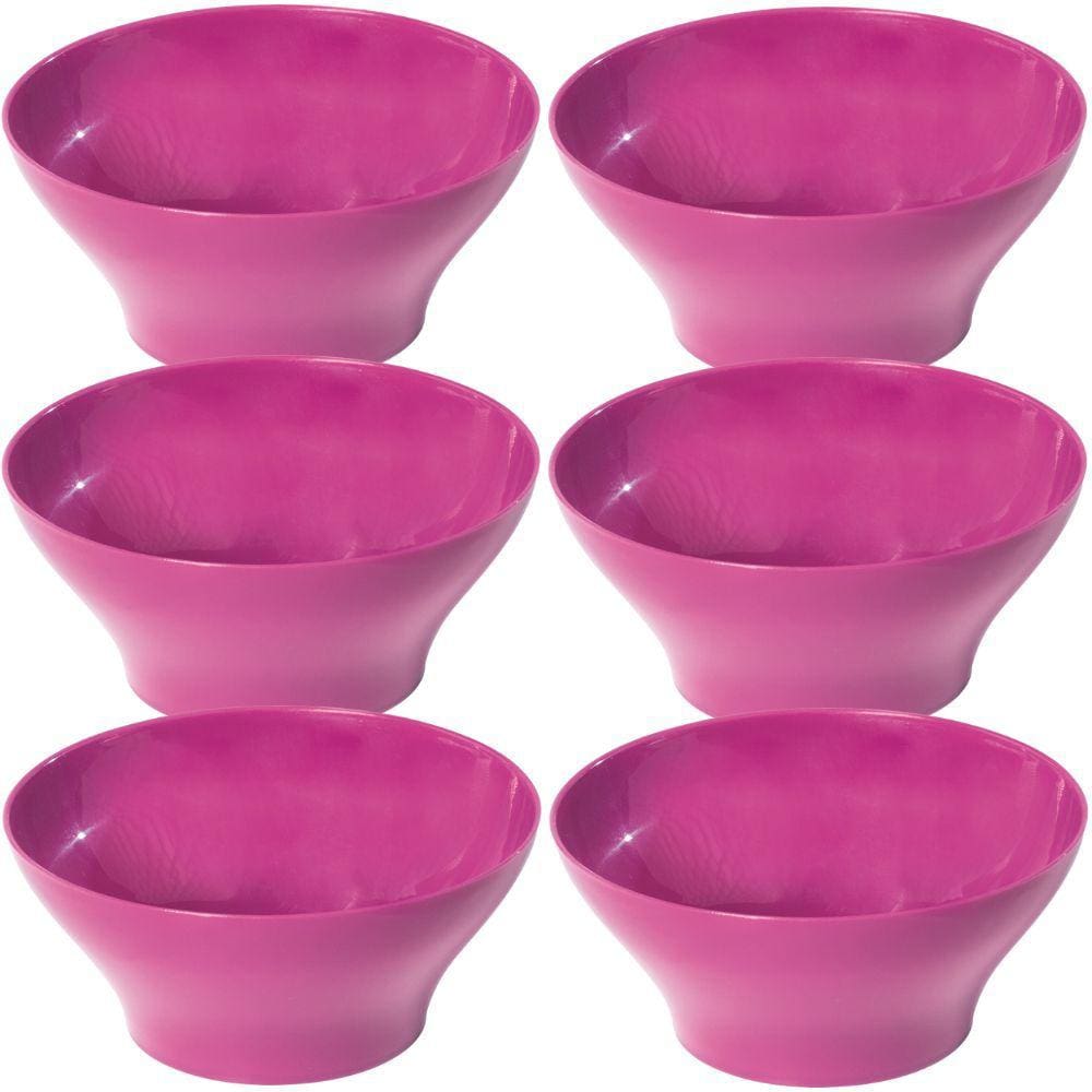 Tigela de plástico para sobremesa 410ml Neon uva com 6 unidades Plasutil ref.4343