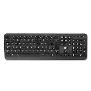 Teclado sem Fio Côncavo Conexão 2.4ghz USB 12 Teclas Multimídia Preto Multi - TC297