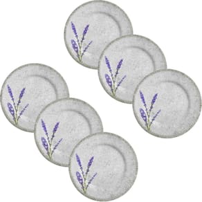 Kit Prato De Sobremesa Alfazema Alleanza 6 Peças