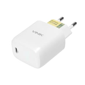 Carregador de Parede 20W com 1 Saida Tipo C 12V 1.67A Branco