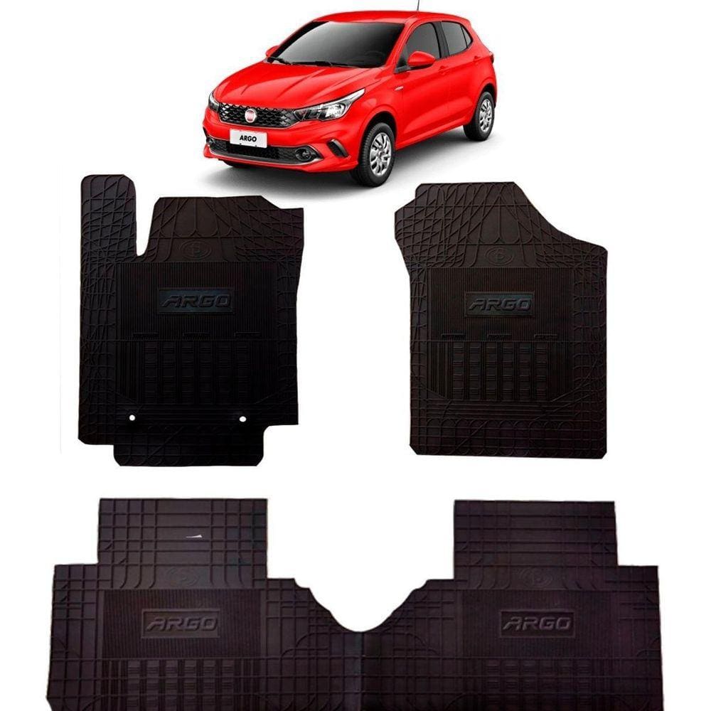 Jogo Tapete Interno Reforçado Fiat Argo 2017 Em Diante Preto
