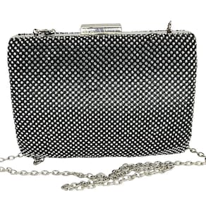 Bolsa clutch feminina prata strass de alça brilho festa luxo