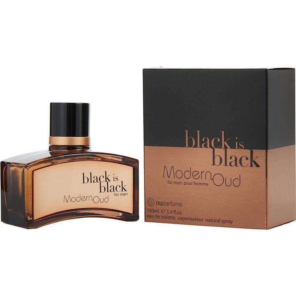 Perfume Masculino Black Is Black Modern Oud Nuparfums Eau De Toilette Spray 100 Ml
