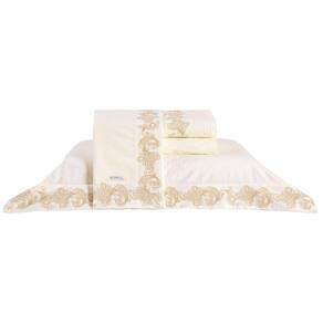 Jogo de Cama Queen Ducale 4 Peças Percal 200 Fios Bernadete Casa Palha