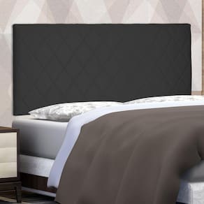 Cabeceira Suspensa Solteiro 90cm Suede Esmeralda Spezzia Preto