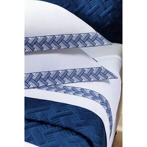 Jogo de Cama Queen 4 Peças Percal 200 Fios Luke Bernadete Casa Azul