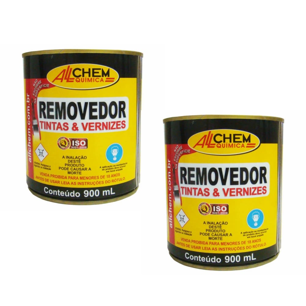 Kit 2 Removedor De Tinta Verniz Textura Pastoso Allchem 900g
