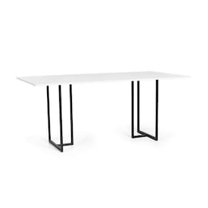 Mesa de Jantar Retangular Industrial 6 Lugares 180x90cm Atos Branca - Straub Web