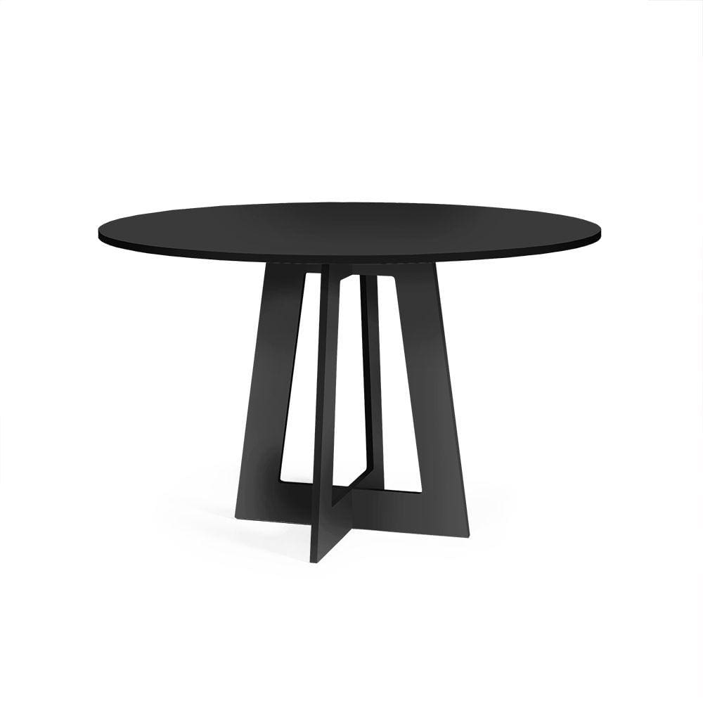 Mesa de Jantar Redonda 4 Lugares 90cm Montreal Preto - Straub Web