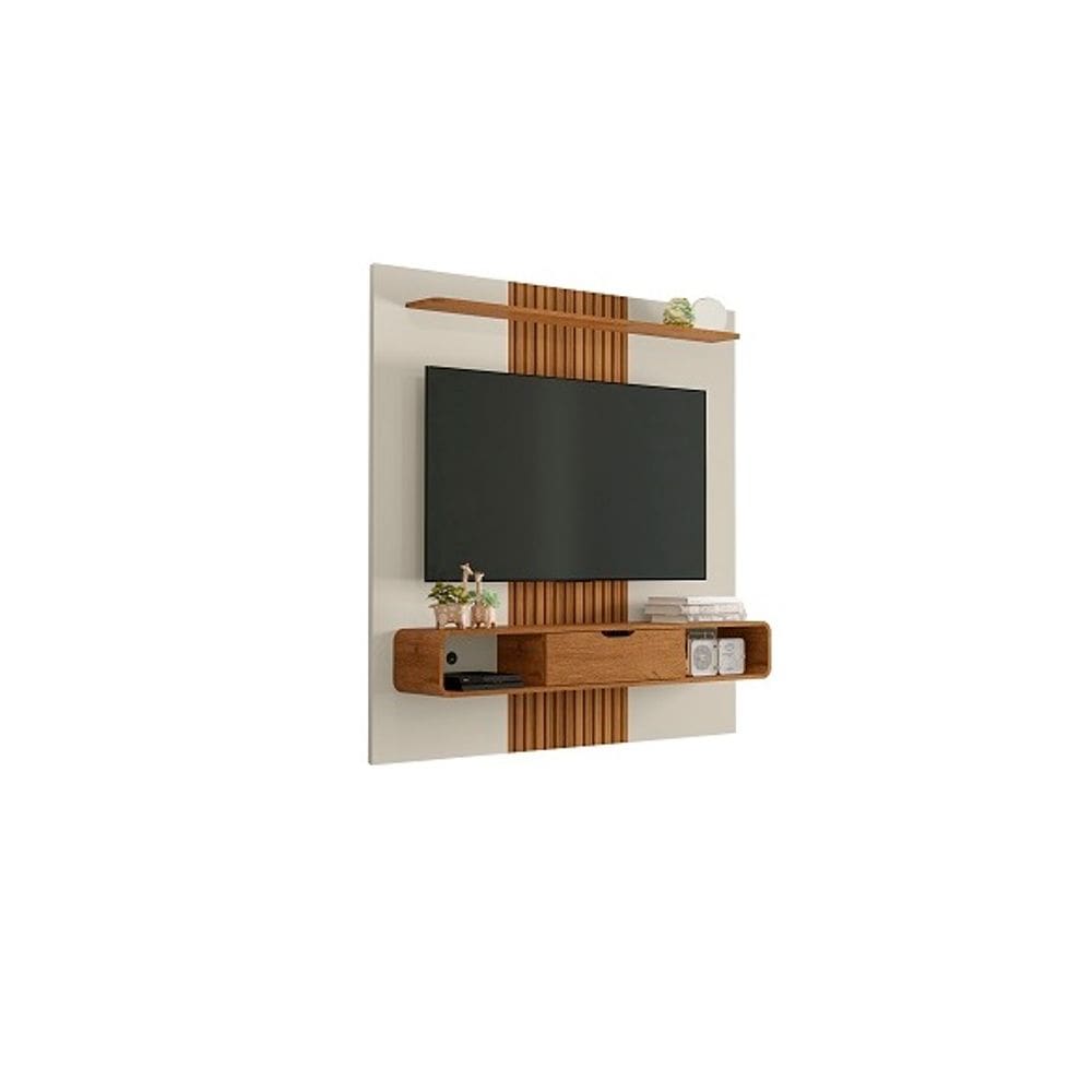 Painel Lisboa Off White/Naturalle/Ripado – Bechara Móveis