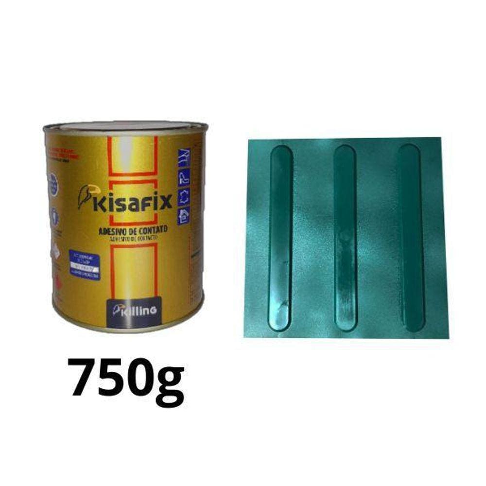 10 Pisos Tátil Direcional Verde Pvc 25X25 + 1 Cola 750G