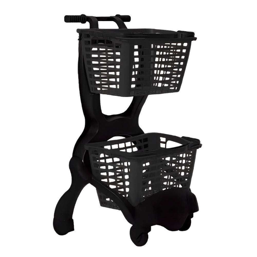 Carrinho De Supermercado Duplo Siris25 25 Litros Preto - Siris