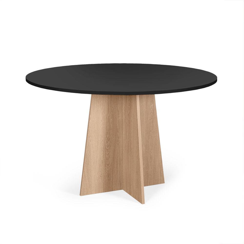 Mesa de Jantar Redonda 4 Lugares 90cm Isabela Preto/Jade - Straub Web