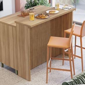 Painel Ilha Canelado 120cm 100% MDF Marrom