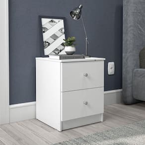 Mesa de Cabeceira 2 Gavetas Gandu Branco