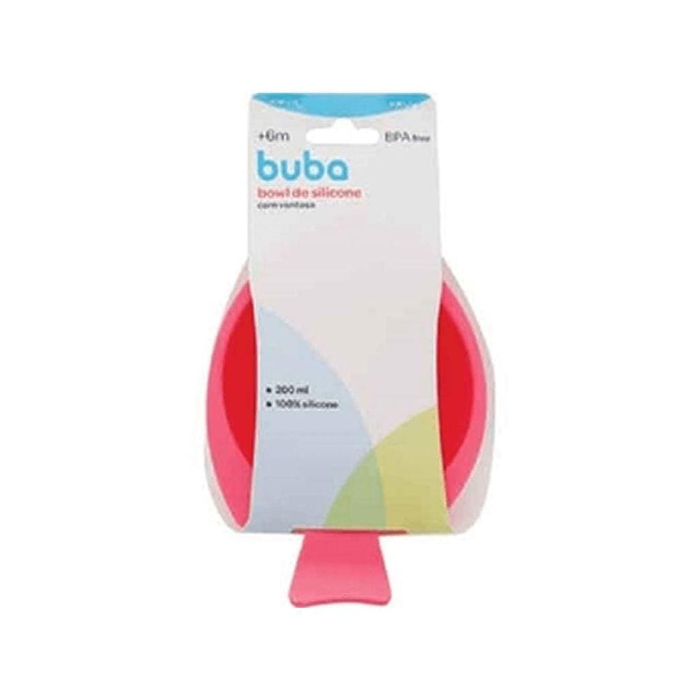 Pratinho Bowl de silicone com Ventosa Rosa 12637 Buba